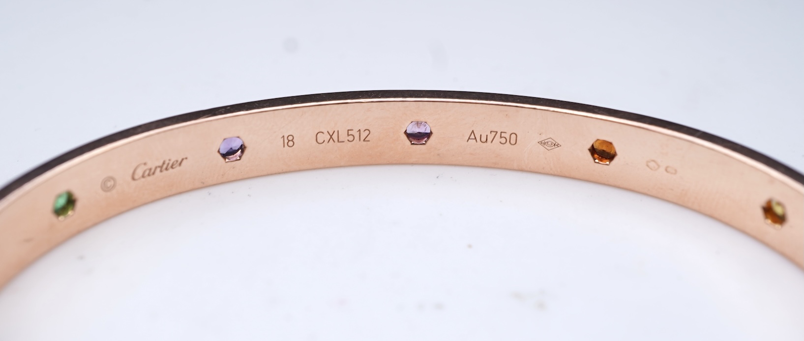 Cartier, a multi-gem 'LOVE' bangle